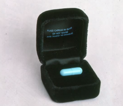 houseoflordsofficial:   Invitation to an Area night club party. The capsule was placed in water and the invitation appeared. Area was open from 1983 to 1987.   How I would do invites if I had a boat party