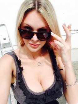 redleather92:  Smoking in sunglasses 
