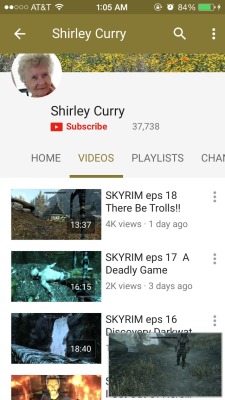 legend-of-sora:  uwu-chan:  inuzuk:  im crying at this little old lady who posts nothing but skyrim videos and starts it off with “hi grandkids”  the only gaming channel i want to see   This woman is a gift. 