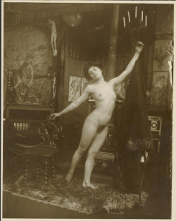 warrenpearce69:Nude Female Model as Ballerina, Paris, Alphonse Maria Mucha, 1901 part 3 Ta-daaaaaaaa  Part two