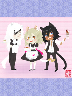 papadragoncryce:  *pretends nothing sad ever happens in lamento and they just all work in a maid cafe* 