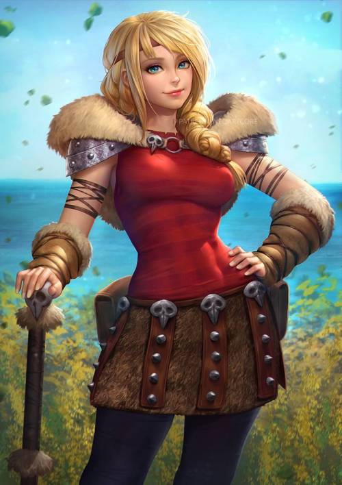 youngjusticer:  Astrid Hofferson is beautiful and petite for a Viking. Competitive by nature, she works hard to achieve her goals. Though exuding confidence and might, she may privately feel  inadequate because of her gender.Astrid, by Nudtawut Thongmai.