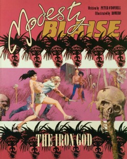 Modesty Blaise: The Iron God, written by Peter O’Donnell, illustrated by Romero. (Titan, 1989). From Oxfam in Nottingham.