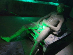 cover-me-in-filth:  Fucked by laser light at the Drexx mud party 