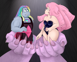 A commission for @master-of-the-boot , based on his AU fic “Bismuth: Unwilling Sacrifice” (rated explicit). The fic itself is hard to put into words, so go see for yourself!
