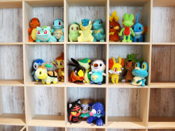 spydecai: shelgon: Daisuki Club Images for the Pokémon Center Exclusive Re-Release of all the Starter Pokémon Plushies. To be released on  August 25th in Japan, as part of the Pokémon Center’s 20th Anniversary. Each starter will be sold for 1,500