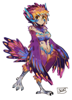 yellowfur:  10$ commission colorfull Harpy for sparklesintwilight  omg &lt;3 What a cute thing she is! Yay!