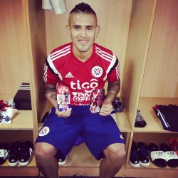 footballershinpads:  Victor Ayala | Paraguay NT | Paraguay v Peru - Friendly 2014 