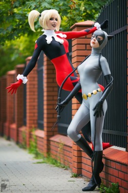 sexynerdgirls:  Classic Harley Quinn and Catwoman by Rei-Doll on @deviantart