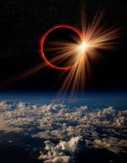 the-wolf-and-moon:Total Eclipse Above Wyoming