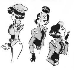 kinopia:  Some pen and ink sketches of Jazlyn! 
