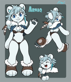 yurathepython:  Arnaq the polar bear   Arnaq is an Inuit polar bear girl who likes fishing~      I have some furries but didn’t make their ref…So I started make them since last week xD  =3