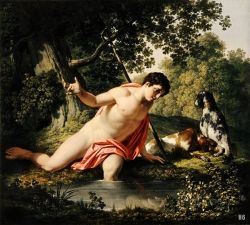 Narcissus. 1810. Franz Caucig. Slovene. 1755-1828. oil /canvas.  