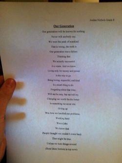 thenegaverse:  mimesheat:  psychiatral:  Written by an 8th grader  I was like okay but then I got to the bottom I was like WHAAAAAT COOL  Wowwwwwwwwwwww  I hope this kid won an award for something because this is bloody amazing,