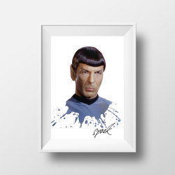 arttherapyfortheslightlyinsane:  Star Trek Print, Spock’s Splatter Portrait, Star Trek Fan Art, Commander Spock, GFX 