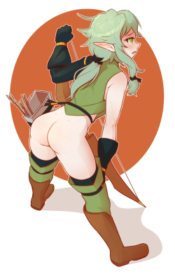 dabbledoodles:Anonymous commission of the High Elf Archer from Goblin Slayer missing a little something!