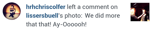 Chris Colfer Instagram - Page 23 Tumblr_n2snszUSdx1qe476yo1_500