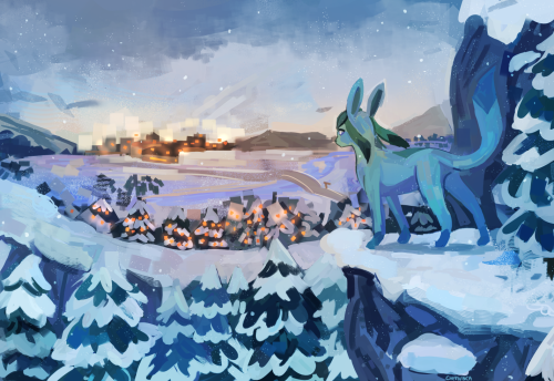 cherivinca:  Glaceon speedpaint, mostly just testing the Clip update!