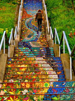 paul-mccartnee:  angelclark:  The Most Beautiful Steps Around The World 1. 16th Avenue Tiled Steps, San Francisco   2. Valparaíso, Chile   3. Seoul, South Korea   4. Sicily, Italy   5. Rio de Janeiro, Brasil   6. Stairs of Peace in Syria  