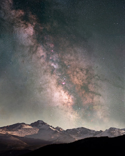myspoon15toobig:  The Milky Way over Long’s Peak, Rocky Mountain National ParkColorado, USAPhotographer: Pat Gaines