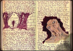 I hope this movie happens.  Del Toro is probably the best fit for making a Lovecraft novel into a movie.  I would love for their to be a high quality Lovecraft movie to watch.oneirophonics:  Excerpt from Guillermo del Toro’s notebook, featuring concept