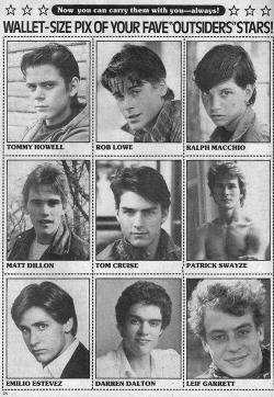 ponyboy-dallas:  mns-elise:  The cast of the outsiders  is it sad I’m actually going to print these out  