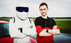 gayloki:  The moment Loki (aka Tom Hiddleston) met The Stig at the Top Gear track. See more this Sunday, 8pm on BBC Two 