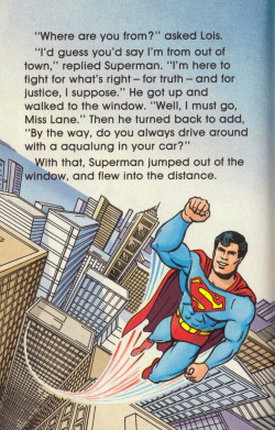 Page from SUPERMAN: The Story (Ladybird, 1989). From a charity shop in Nottingham.