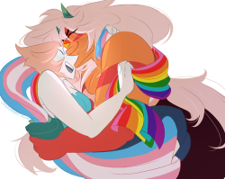 jasker: jasper and pearl say TRANS RIGHTS!!!  @ all of the wonderful trans people in the world, i love you and stand by you!!!! ♡♡♡ 