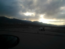 The mountains were really pretty on the way home last night.