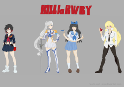 donovan-drago:  Kill la Rwby by hearts-and-pins Well, I’ve seen a lot of Kill la Kill on my dash, so might as well post something combining it with my blog’s primary fandom. ;) 