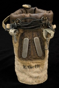 Horse&rsquo;s gas mask, found at a German equipment dump in Rozières, France, in August 1918 by the British Army. 
