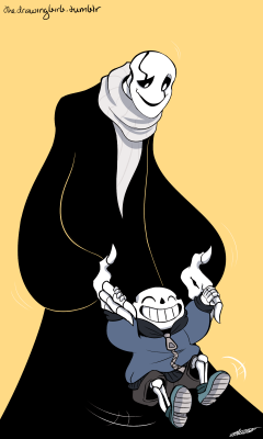moofrog:  thedrawingbirb:I love non-existent Dr. Gaster, and I love the idea of him being a dadster. Though idk how to draw him. I like him kinda hunched and creepy looking…but then I see people putting him in turtlenecks and looking all swish, then