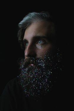 hippies-like-us:  so-boujie:  stunningpicture:  No amount of hot showers will get rid of the glitter on me now. Hopefully you guys think it was worth it!  your beard is the night that poets write about  The most incredible thing I’ve seen for real.