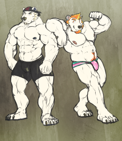 grimfaust:  Grim and his half brother Arcas and their different tastes in undergarments.Grim is not amused. 
