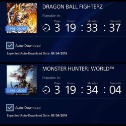 &hellip;&hellip;&hellip;.soon!  #DragonBallFighterZ #MonsterHunterWorld #PS4