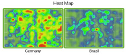 Germany vs Brazil - Heat Map