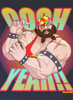 carmessi:  so, some people want my opinion on the new sfv outfits, Laura looks good, the others meeeeh, but HOLY SHIIT ZANGIEF, i fucking hate Zangief but his new outfit make me draw this =D!