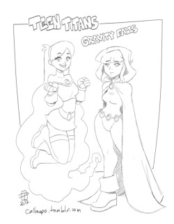 chillguydraws: callmepo:  Quick digital sketch of a Gravity Falls / Teen Titans Go mash up.  Starfire Mabel and Pacifica Raven..   This is too cool not to find cute.  omg! &lt;3 &lt;3 &lt;3