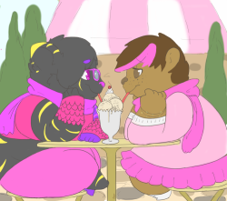 duxwontobey:  pepperree is officially the most awesome and perfect otter ever to grace this earth with her presence &lt;3 ;//w//; &lt;3THIS IS SO AMAZING AND CUTE ;W; This is my otp of my fursona Yma (left) and my OC Tess (right) they are so adorable