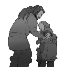 kaciart:  kaciart: “Uncle Thorin! Uncle Thorin! Will you take us sledding today?” “Where are your gloves Kíli?” he evaded the question expertly, ignoring Balin’s teasing grin. “Here,” Fíli pulled them from his coat pocket, and tugged his
