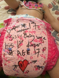 promommy:  Extreme diaper humiliation! Mommy decided to put 17 diapers on this one, as his 1st diaper experience was at age 17!