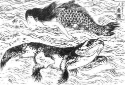 lakeoftranquilitylane:“Ningyo” (1808) de Katsushika Hokusai