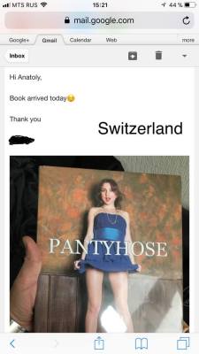The actual photo from one of my customers in Switzerland :)I welcome you to order my book with a special price.The Women in Pantyhose Photo Book based on over 8 years of my research.Hi, I’m Anatoly, founder and producer of pro-kolgotki.com project dedicat