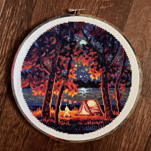 crossstitchworld:  Finished my first full coverage piece after working on it on-and-off for the last 1.5 years! by  al6296