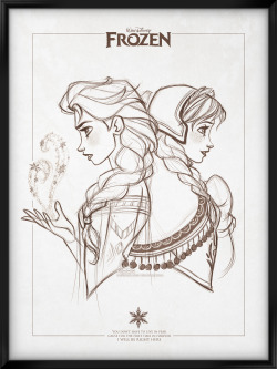 artofdavidkawena:  &ldquo;You don’t have to live in fear, cause for the first time in forever, I will be right here&rdquo;.  Queen Elsa and Princess Anna fro Disney’s Frozen.By David Kawena 
