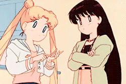 amirnizuno: femslash february 2019   ➝ @badnewsmouse​ requested rei hino and usagi tsukino (sailor moon) we always fought, but it was fun. i have to say it, just in case something happens. // oh, wait! i understand! i’ll do the rest by myself! i’ll
