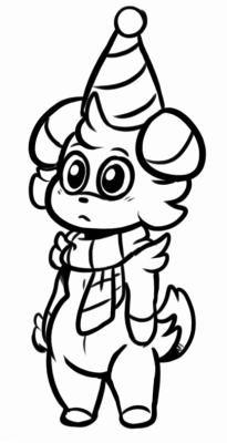 /vp/ request:  Requesting Espurr in a party hat and scarf