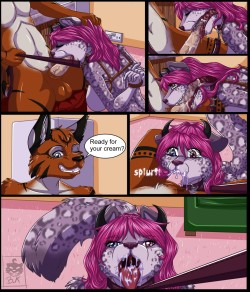 I don&rsquo;t usually post blowjob content, but since I had a request for comics and this has a snow leopard&hellip; source: http://www.furaffinity.net/view/20265829/
