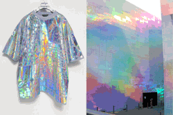 whereiseefashion:  GIF of the month - Match #156 Starstyling holographic Tshirt | Quantum Field X3 exhibition by Hiro Yamagata More matches here
